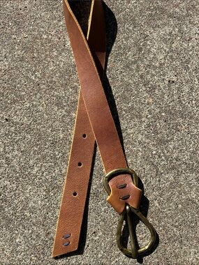 49 Square Miles Aeon Brown Leather Belt Size M